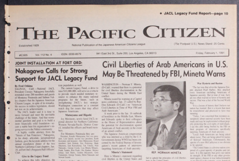 Pacific Citizen, Vol. 112, No. 4 [February 1, 1991] (ddr-pc-63-4)