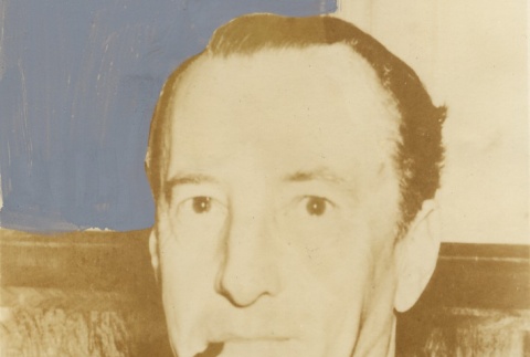 Clark Kerr smoking a pipe (ddr-njpa-1-734)
