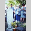 A memorial headstone at Linkville Cemetery (ddr-densho-294-13)