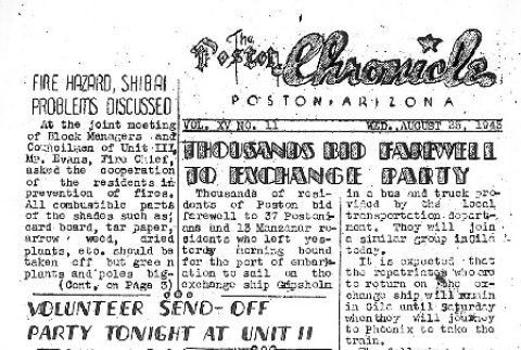Poston Chronicle Vol. XV No. 11 (August 25, 1943) (ddr-densho-145-397)