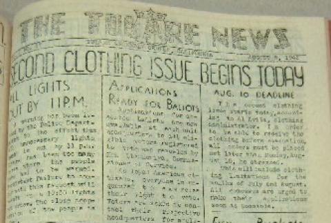 Tulare News Vol. I No. 27 (August 5, 1942) (ddr-densho-197-27)