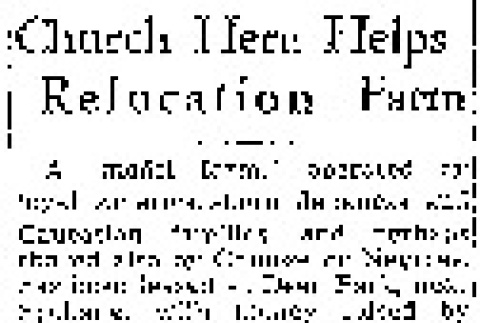 Church Here Helps Relocation Farm (November 9, 1943) (ddr-densho-56-978)