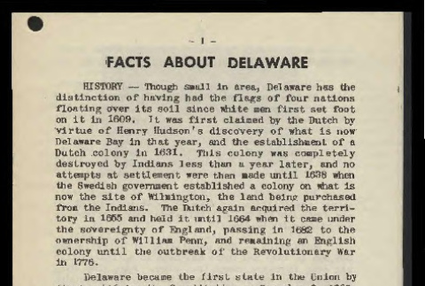 Facts about Delaware (ddr-csujad-55-794)