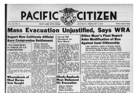 The Pacific Citizen, Vol. 24 No. 5 (February 8, 1947) (ddr-pc-19-6)