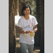 Eunice Ueda with a water balloon (ddr-densho-336-1729)