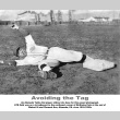 Man in baseball uniform in posed photo titled Avoiding the Tag (ddr-ajah-5-62)
