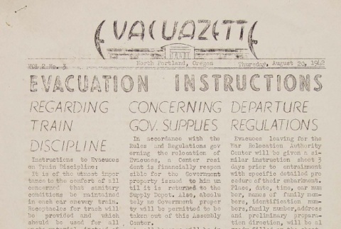 North Portland Evacuazette Vol. II No. 3 (August 20, 1942) (ddr-densho-120-21)