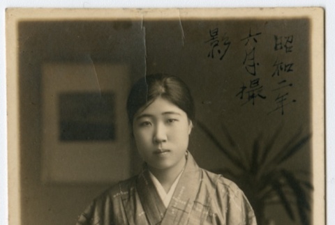 Portrait of Japanese woman in kimono (ddr-densho-325-189)