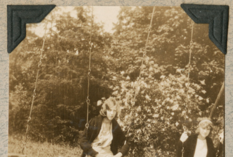 Two girls on swings (ddr-densho-383-96)