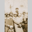Outside group photo of four women, one man, and two children (ddr-densho-348-68)