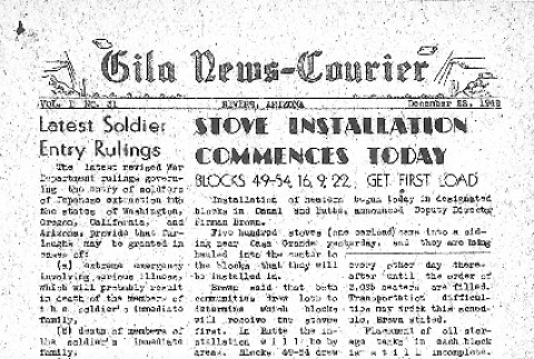Gila News-Courier Vol. I No. 31 (December 22, 1942) (ddr-densho-141-31)