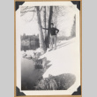 Man posing in the snow (ddr-densho-542-324)