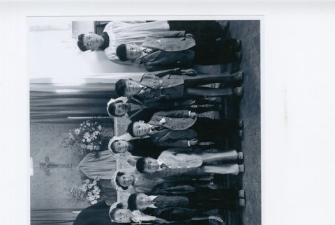(Photograph) - Image of priest with children (ddr-densho-330-233-master-8dcf48f466)