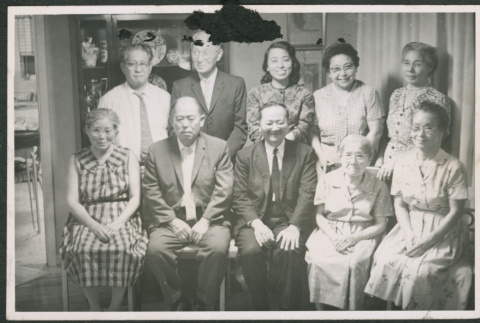 Group of 10 posing for photo (ddr-densho-293-174)