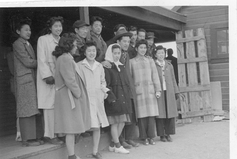 Group of Japanese Americans in camp (ddr-densho-157-31)