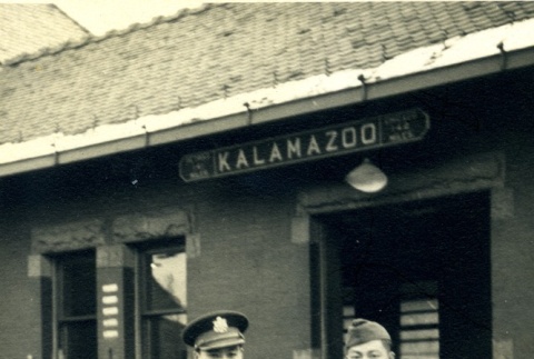 Herbert K. Yanamura at the Kalamazoo train station (ddr-densho-22-180)