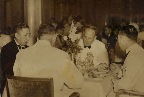James L. Coke attending a dinner with Admiral James O. Richardson and Japanese dignitaries (ddr-njpa-2-160)