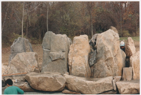 Rock feature under construction (ddr-densho-377-2395)