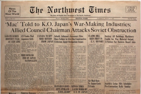 The Northwest Times Vol. 1 No. 64 (September 9, 1947) (ddr-densho-229-52)