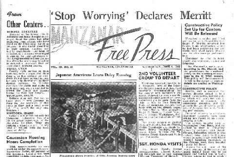 Manzanar Free Press Vol. III No. 46 (June 9, 1943) (ddr-densho-125-138)