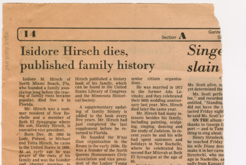 Obituary for Sally Domoto (ddr-densho-329-1259)