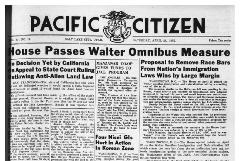 The Pacific Citizen, Vol. 34 No. 17 (April 26, 1952) (ddr-pc-24-17)