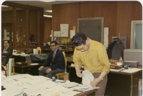 Three men in office (ddr-densho-426-142)