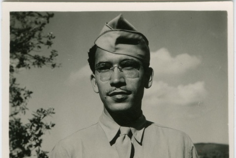 Portrait of Japanese American soldier (ddr-densho-201-39)