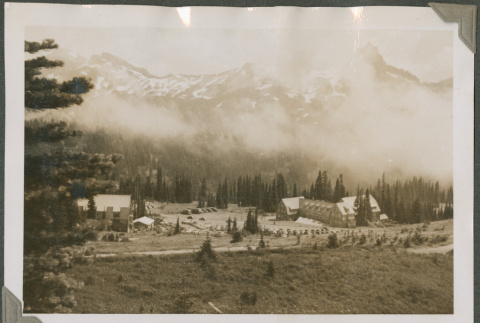 View of Paradise Lodge, Mt. Rainier (ddr-densho-201-966)