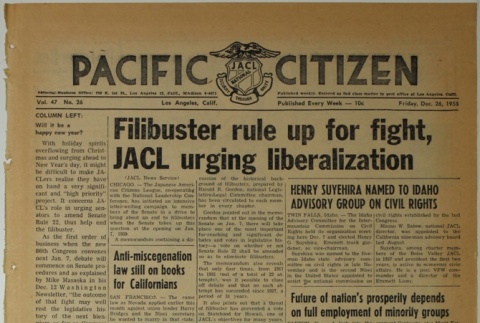 Pacific Citizen, Vol. 47, No. 26 (Decemeber 26, 1958) (ddr-pc-30-52)