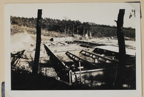 Construction work on a building floor (ddr-densho-433-677)
