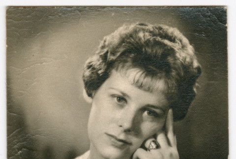 Portrait of woman (BW) (ddr-densho-523-394)