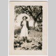 Young woman outside with a parasol (ddr-densho-313-51)