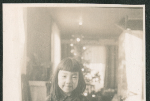 Miki Domoto at Christmas (ddr-densho-443-157)