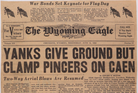 Front page of Wyoming Eagle (ddr-densho-122-788)