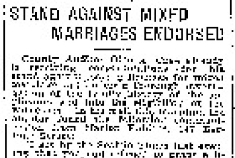 Stand Against Mixed Marriages Endorsed (September 19, 1910) (ddr-densho-56-186)