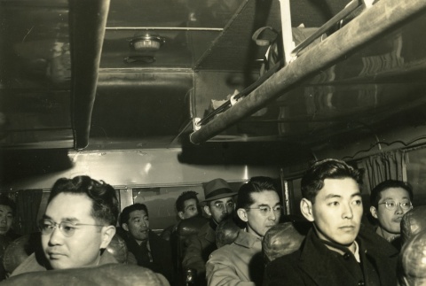 Military recruits on a bus (ddr-densho-22-492)