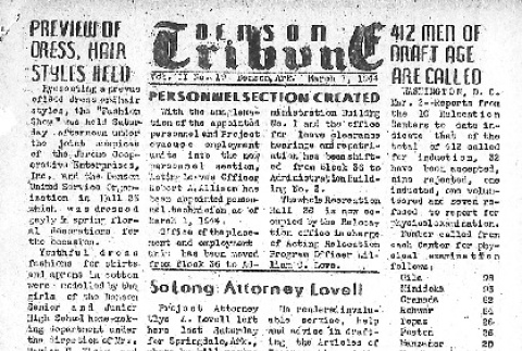 Denson Tribune Vol. II No. 19 (March 7, 1944) (ddr-densho-144-149)