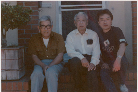 Photo of George Abe (Frank's father), James Omura,  Abe (ddr-densho-122-594)