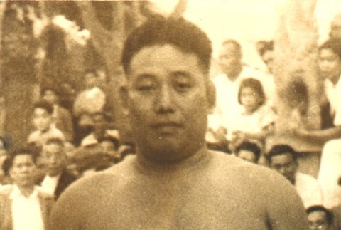 Umi Okino, a sumo wrestler (ddr-njpa-4-1955)