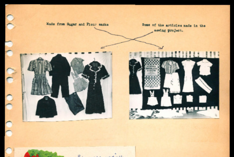 Description of the sewing project at the Crystal City Department of Justice Internment Camp (ddr-csujad-55-1436)