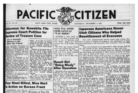 The Pacific Citizen, Vol. 33 No. 21 (December 1, 1951) (ddr-pc-23-48)