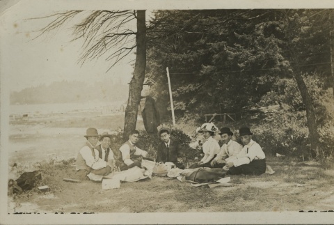 Issei at a picnic (ddr-densho-124-3)