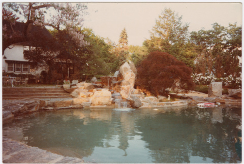 Pool with small waterfall (ddr-densho-377-1776)