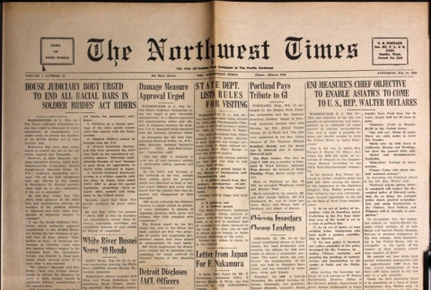 The Northwest Times Vol. 3 No. 15 (February 19, 1949) (ddr-densho-229-182)