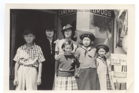 In front of Uncle Takobashi's drug store (ddr-one-6-4)