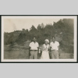 three people in front of car (ddr-densho-378-889)