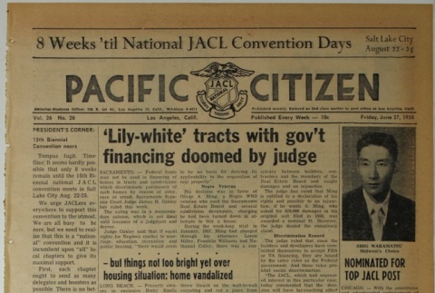 Pacific Citizen, Vol. 46, No. 26 (June 27, 1958) (ddr-pc-30-26)