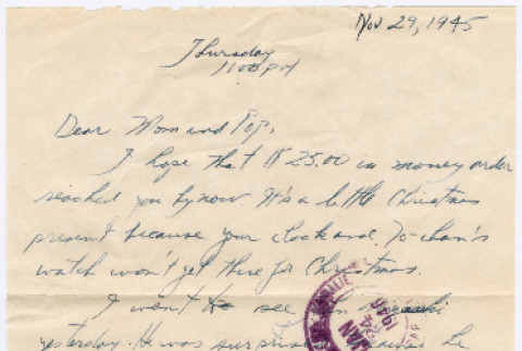 Letter from Tadashi Ishida to Mr. & Mrs. Y Ishida (ddr-densho-535-300)