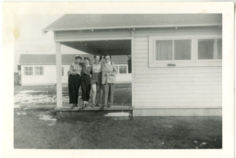 Four women on a porch (ddr-manz-7-122)